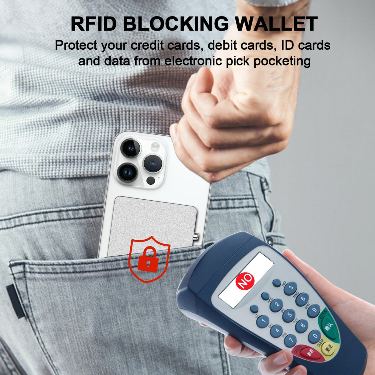 RFID Blocking Wallet Minimalist Slim Card Holder for Magsafe with Adjustable Stand, Metal Pop Up Magnetic Wallet for Men TOYFID - Global thive