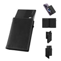 TOYFID Aluminum Alloy Wallet With Genuine Leather Cover Men's Billfolds - Global thive
