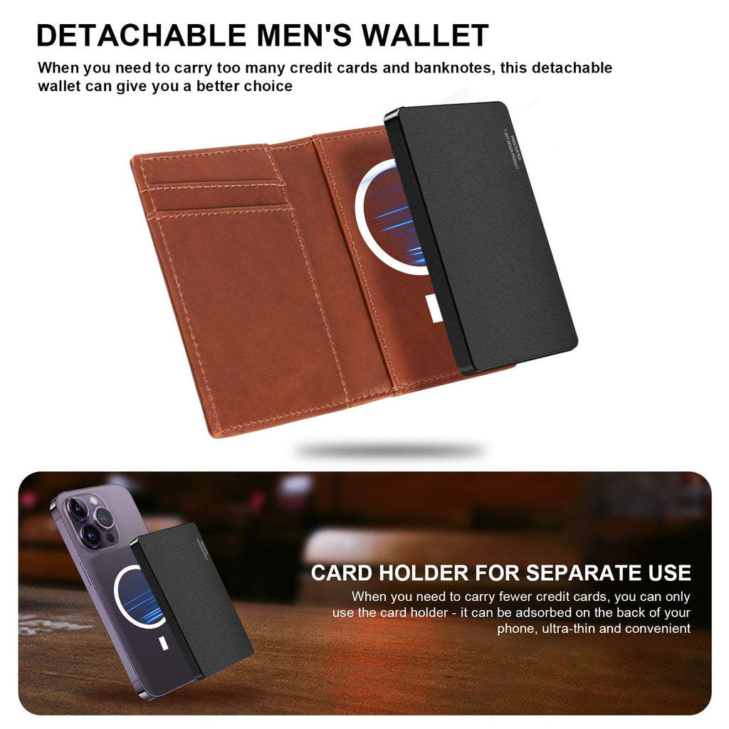 TOYFID Aluminum Alloy Wallet With Genuine Leather Cover Men's Billfolds - Global thive