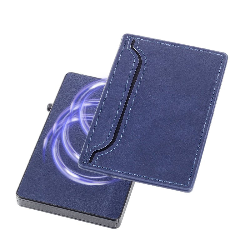 TOYFID Wallet With PU Leather Cover,Aluminum Alloy Pop Up Wallet Holder Card - Global thive